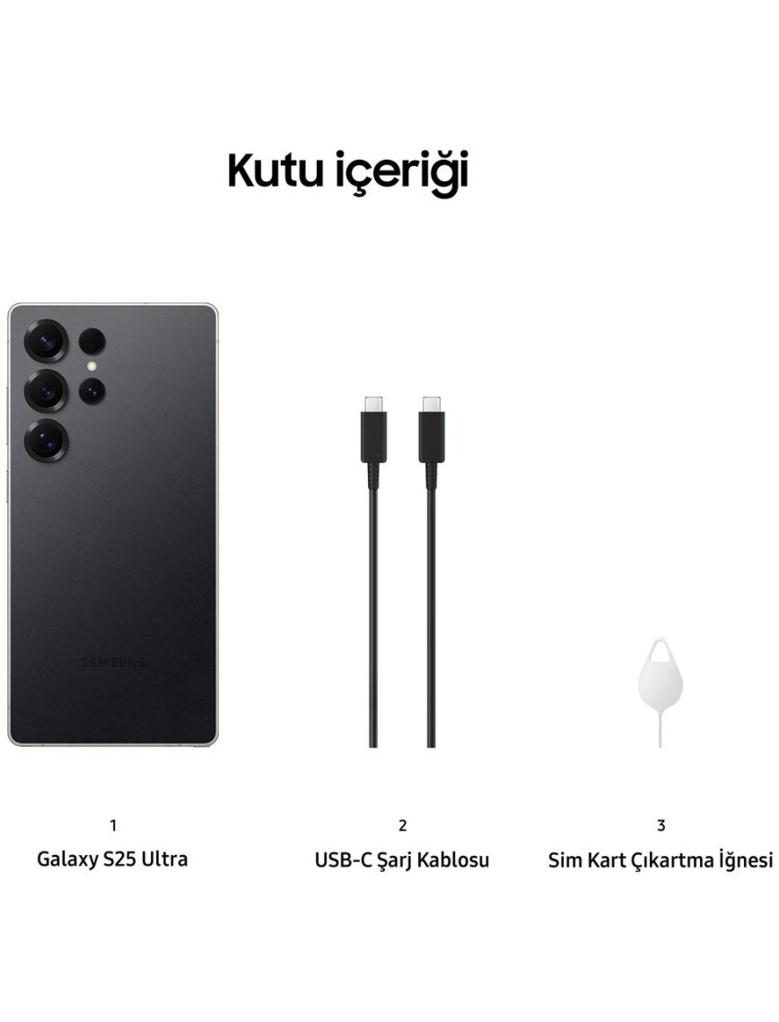 Samsung Galaxy S25 Ultra 512 GB 12 GB Ram (Samsung Türkiye Garantili) Siyah Titanyum