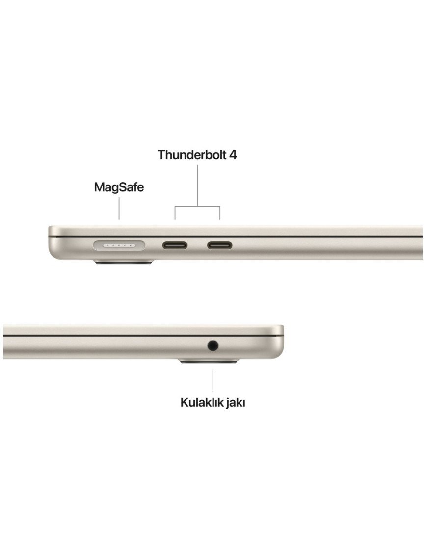 Apple MacBook Air M4 16GB 512GB SSD macOS 13" Taşınabilir Bilgisayar Yıldız Işığı MW103TU/A